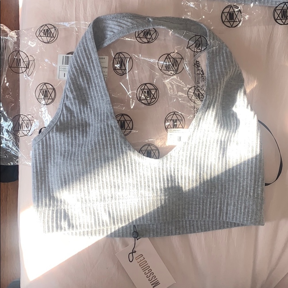 Missguided grey halter bralette negotiable !!!!